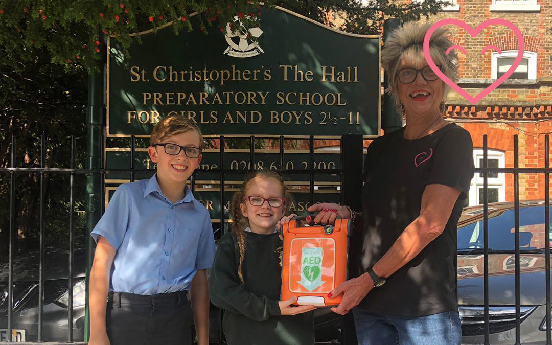 St Christophers receive a defibrillator from us!