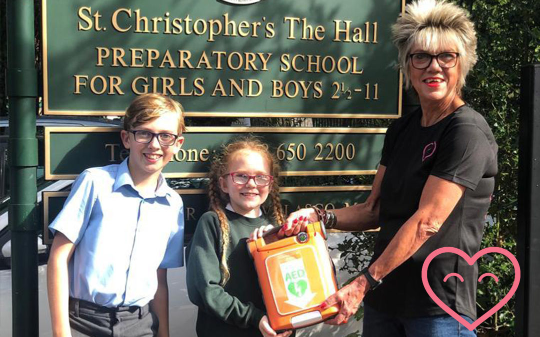St Christophers The Hall get a new defibrillator!